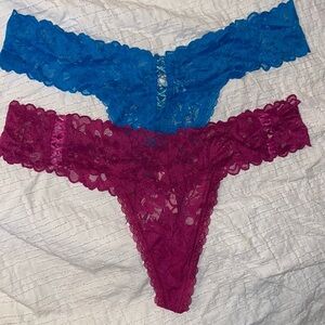 Victoria secret lace thong panties size large